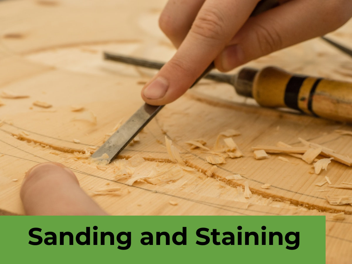What Are Tips For Sanding and Staining a Woodworking Project?